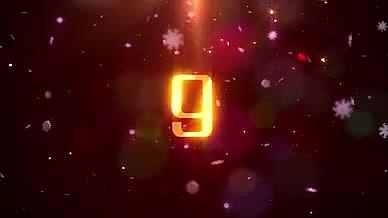 红色新年喜庆猪年10秒倒计时AE模板视频的预览图